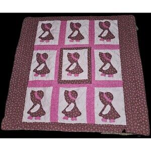 Vintage Sunbonnet Sue Throw Quilt Baby Blanket